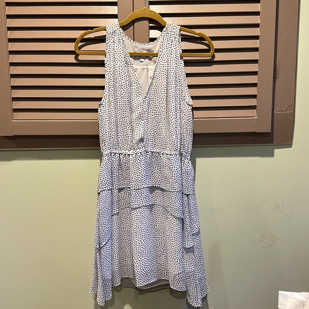 Derek Lam White and Blue Silk Dress New Never been worn Size 6